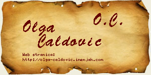 Olga Ćaldović vizit kartica